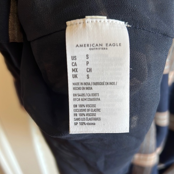 American Eagle Fall Plaid V-neck Sundress Small - Picture 8 of 8